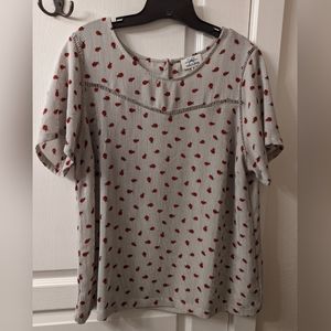 Vintage style Lady Bug Anthropologie Blouse